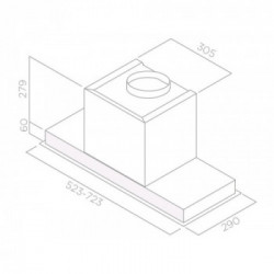Elica HIDDEN I 2.0 X/A/60 - Cappa Aspirante da Incasso, Inox, 60 cm, PRF0092333, A