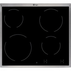 Electrolux KT6400X - Piano Cottura Elettrico Serie 300, 4 Fornello(i), 57.6 cm, Nero