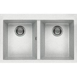 Elleci LGQ35052 - Lavello quadra 350, 79x50, 2V, bianco pietra