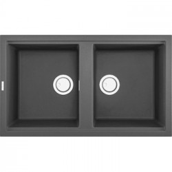 Elleci LKB45099 - Lavello best 450, 86X51, 2V, dark grey