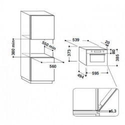 Hotpoint Aristocn MD344IXHA - Microonde da Incasso, 31 Litri, Acciaio Inossidabile, 1000 W