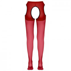Cottelli Legwear Suspender Tights - Collant Sexy, Rosse, Taglia S-M