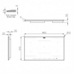 Foster 7384 645 - Piano Cottura a Induzione, 5 Zone, 86 cm, Nero
