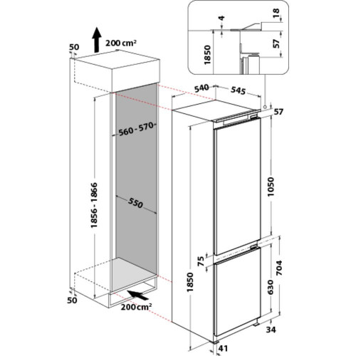 Hotpoint BCB 7525 S1 - Frigorifero Combinato da...