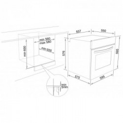 Elleci FKVQ60296NS - Forno Quadro 60, 10 funzioni, bianco, full touch, 78 Litri, A+