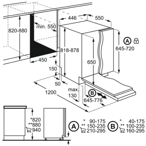 Aeg FSE72507P - Lavastoviglie Slim a Scomparsa...