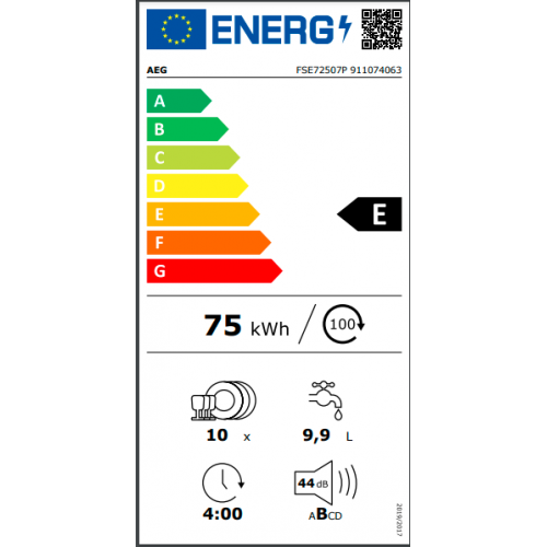 Aeg FSE72507P - Lavastoviglie Slim a Scomparsa...