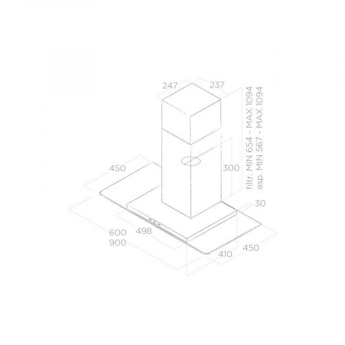 Elica TRIBE IX/A/60 - Cappa Aspirante a Parete,...