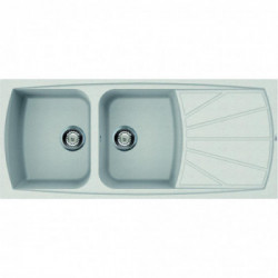 Elleci LGL50052 - Lavello living 500, 116X50, 2VG, bianco pietra