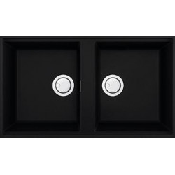 Elleci LKB45086BSO - Lavello best 450, 84x49, 2V, black sottotop