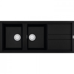 Elleci LKB50086 - Lavello best 500, 116x51, 2VG, black