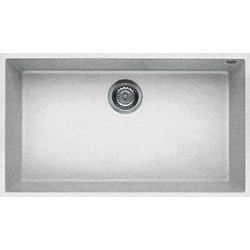 Elleci LGQ13052BSO - Lavello quadra 130, 76x44, 1V, bianco pietra