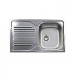 Smeg LYP861S - Lavello da incasso, 1 Vasca, Rettangolare, Gocciolatoio a Sinistra, Acciaio Inox