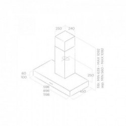 Elica SPOT NG H6 IX/A/60 - Cappa Aspirante a Parete, Inox, 60 cm, 55916388, D