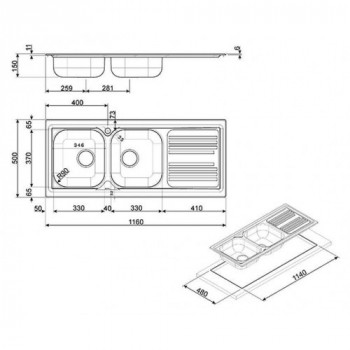 Smeg LYP116D - Lavello da... 2