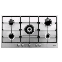 Candy PG953/1SX - Piano Cottura a Gas, 90 cm, 5 Fuochi, Inox