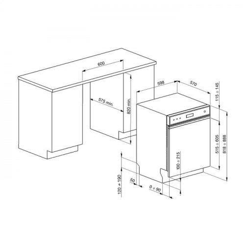 Smeg PL364CN - Lavastoviglie da Incasso a...