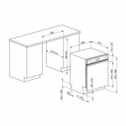 Smeg PL364CN - Lavastoviglie da Incasso a Scomparsa Parziale, 13 Coperti, Classe C