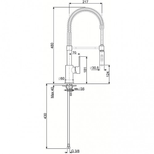 Smeg MIDR55CR - Miscelatore per Lavello,...