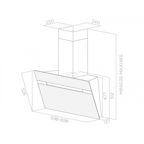 Elica STRIPE BL/A/60 - Cappa Aspirante a...