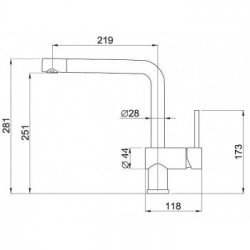 Elleci Stream MIKSTRCR - Miscelatore, Cromato
