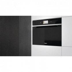 Whirlpool W11I MW161 - Forno a Microonde da Incasso, DualCrisp, Vapore, 6° Senso, Nero, 40 litri