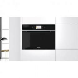 Whirlpool W11I MW161 - Forno a Microonde da Incasso, DualCrisp, Vapore, 6° Senso, Nero, 40 litri