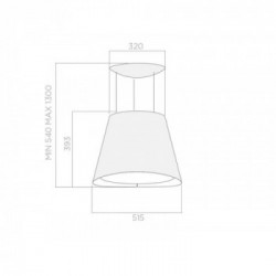 Elica EASY UX WH/F/50 - Cappa Filtrante Sospesa, Bianco, 50 cm, PRF0119940, A