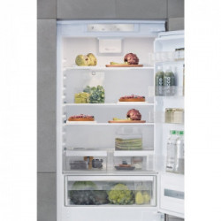 Whirlpool SP40 800 1 - Frigorifero Combinato da Incasso Everest, 6° Senso, 70 cm, 400 Litri, Classe F (A+)