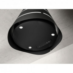 Elica WAVE UX BL/F/51 - Cappa Filtrante ad Isola, Nero, 51 cm, 515 m³/h, PRF0171193