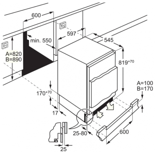 Aeg SFB682E1AF - Frigorifero Sottotavolo con...