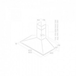 Elica MISSY IX/A/90 - Cappa Aspirante a Parete, Acciaio Inossidabile, 395 m³/h, PRF0091763, D