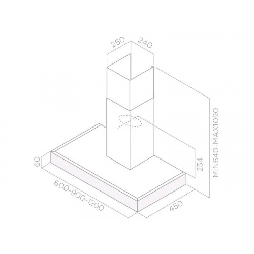 Elica SPOT PLUS LCD H6 120 - Cappa Aspirante a...