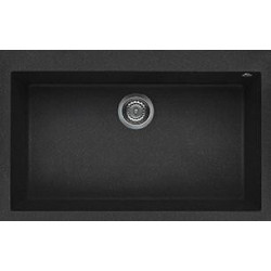 Elleci LGQ13054 - Lavello quadra 130, 79x50, 1V, nero pietra
