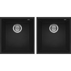 Elleci LGQ20040BSO - Lavello quadra 200, , 2V, nero sottotop