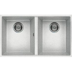 Elleci LGQ35052BSO - Lavello quadra 350, 76x44, 2V, bianco pietra