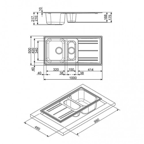 Smeg LZ102AV2 - Lavello, Una Vasca, Vaschetta e...
