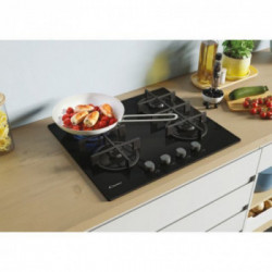 Candy CVG6B - Piano Cottura a Gas, 4 Fornello(i), 59 cm, Nero 
