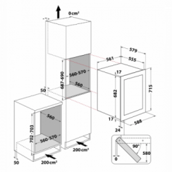 Hotpoint HA6 WC711 0 - Cantinetta Vini da Incasso, 36 Bottiglie, 83 Litri, Classe G (A)