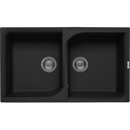 Elleci LGE45040 - Lavello ego 450, 86X50, 2V, nero