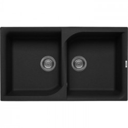 Elleci LGE45040 - Lavello ego 450, 86X50, 2V, nero