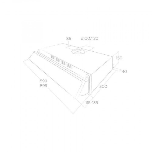 Elica ESTR.1 K42HE SL3V 1LB GR/F/90 - Cappa...
