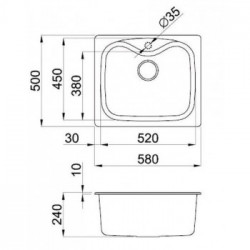 Elleci FOX 200 Granitek Avena LGF20051 - Lavello