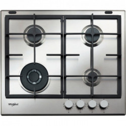 Whirlpool GMAL 6422/IXL - Piano Cottura a Gas, 4 Fuochi, 59 cm, IXelium