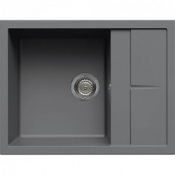 Elleci LMU12573 - Lavello unico 125, 65X50, 1VG, titanium