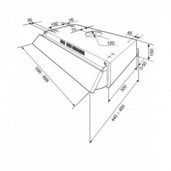 Smeg KSEIR62NE2 - Cappa Aspirante da Incasso, Nero, 60 cm, 235 m³/h, D