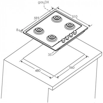 Candy CHG6BR4WX - Piano... 2