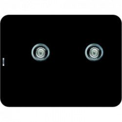 Elleci LGF33059BTP - Lavello fox 330, 70X53, 2V, antracite con pieno