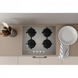 Indesit ING 61T/TD - Piano Cottura a Gas, 4 Fuochi, 59 cm, Marrone 