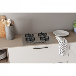 Indesit ING 61T/TD - Piano Cottura a Gas, 4 Fuochi, 59 cm, Marrone 